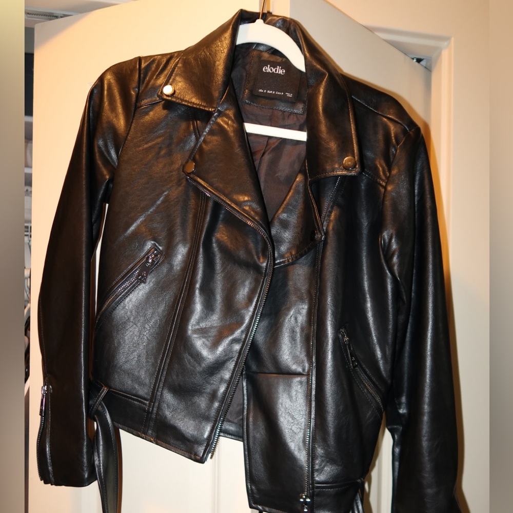 Elodie Black Leather Jacket
